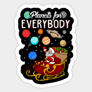 Solar System Christmas Sweater Sticker